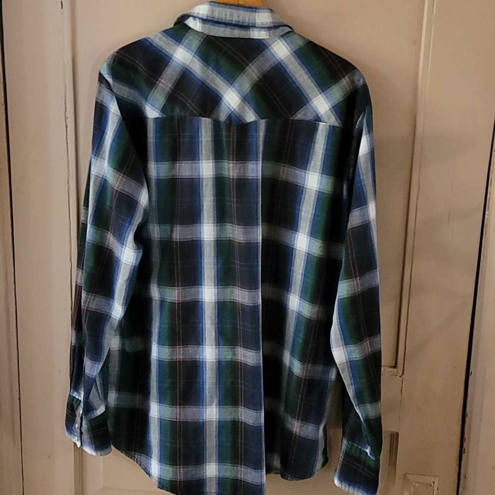 Bit & Bridle Wester Button Down Sz L 60/40 Blend - Picture 5 of 5